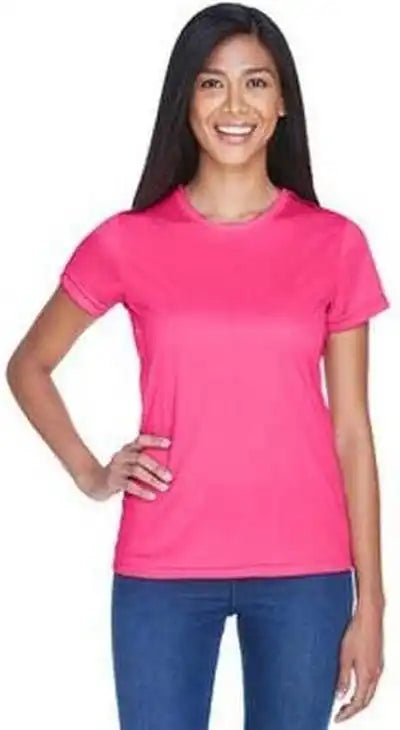 Ultraclub 8420l Ladies’ Cool &amp; Dry Sport Performance Interlockt-shirt - Heliconia