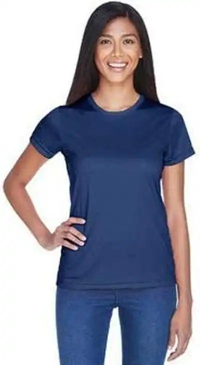 Ultraclub 8420l Ladies’ Cool & Dry Sport Performance Interlockt-shirt - Navy
