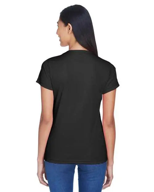 Ultraclub 8420l Women’s Cool & Dry Sport Performance Interlock T-shirt - Black