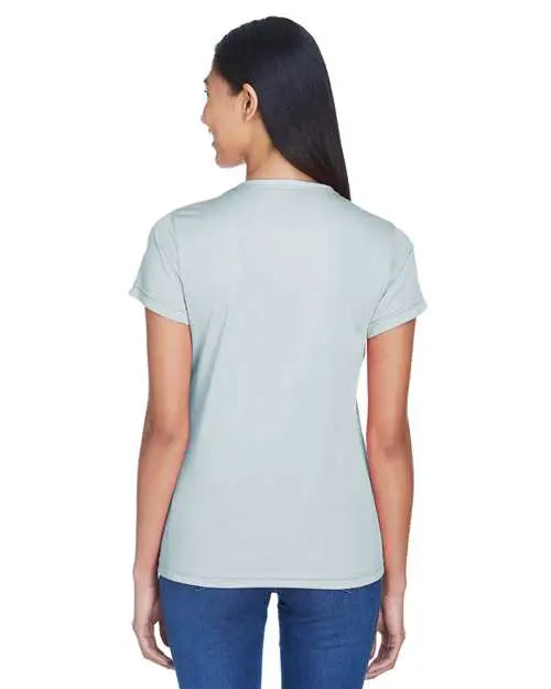 Ultraclub 8420l Women’s Cool & Dry Sport Performance Interlock T-shirt - Grey