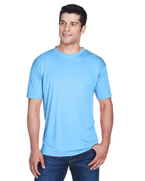 Ultraclub 8420u Men’s Cool & Dry Sport Performance Interlock T-shirt - 8420 - Columbia Blue - Adult s