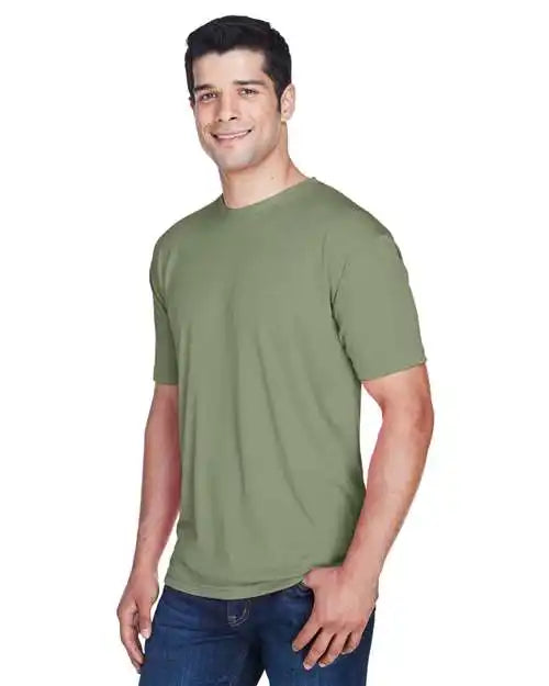 Ultraclub 8420u Men’s Cool &amp; Dry Sport Performance Interlock T-shirt - 8420 - Military Green