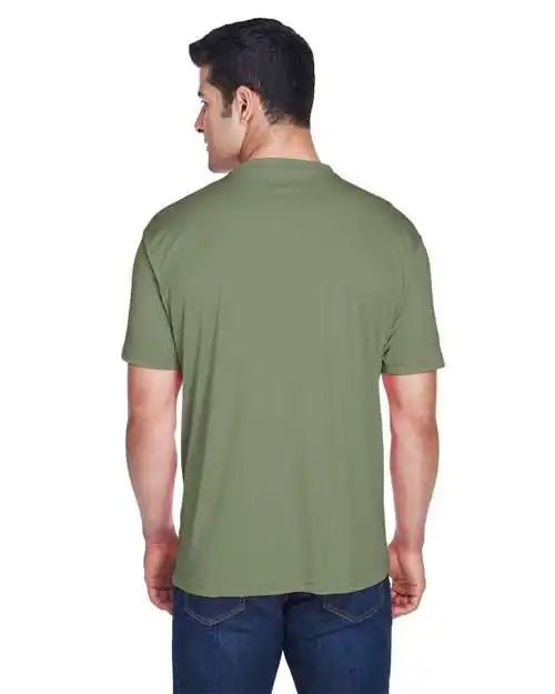 Ultraclub 8420u Men’s Cool &amp; Dry Sport Performance Interlock T-shirt - 8420 - Military Green