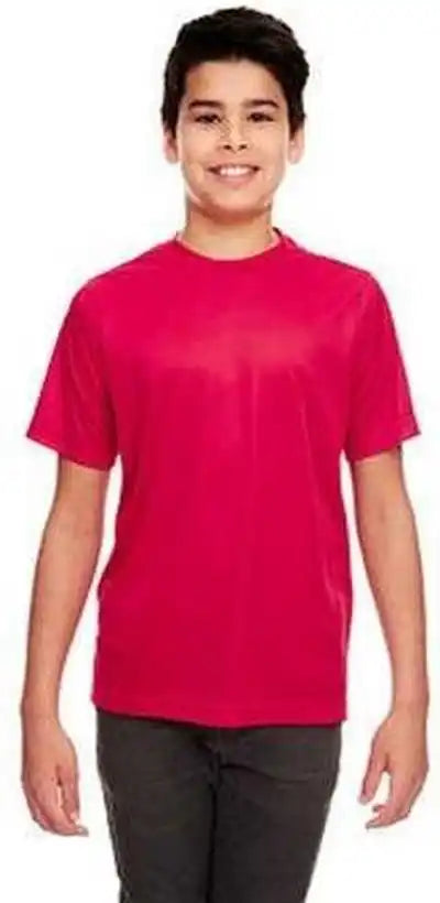 Ultraclub 8420y Youth Cool & Dry Sport Performance Interlockt Shirt Red