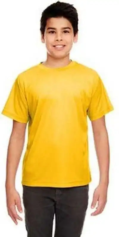 Ultraclub 8420y Youth Cool & Dry Sport Performance Interlockt Shirt Gold