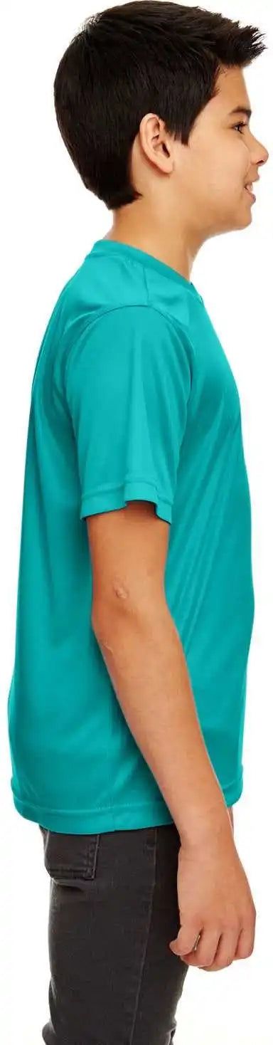 Ultraclub 8420y Youth Cool &amp; Dry Sport Performance Interlockt-shirt - Jade