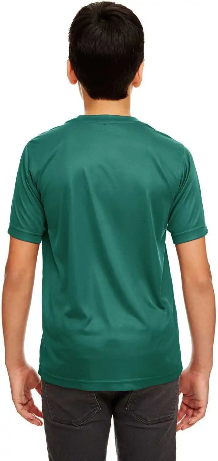 Ultraclub 8420y Youth Cool & Dry Sport Performance Interlockt Shirt Forest Green