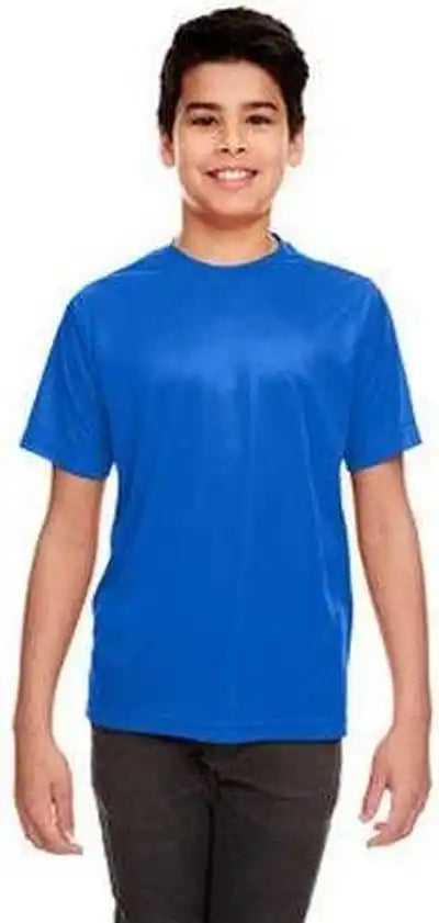 Ultraclub 8420y Youth Cool & Dry Sport Performance Interlockt Shirt Royal
