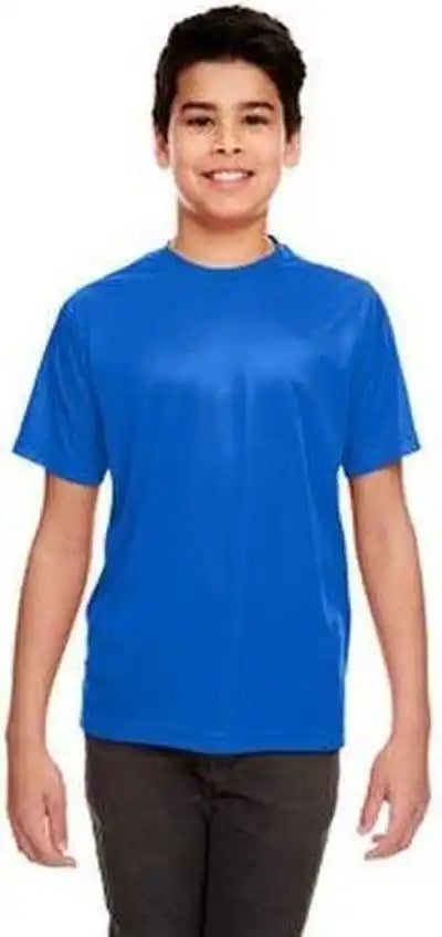 Ultraclub 8420y Youth Cool & Dry Sport Performance Interlockt Shirt Royal