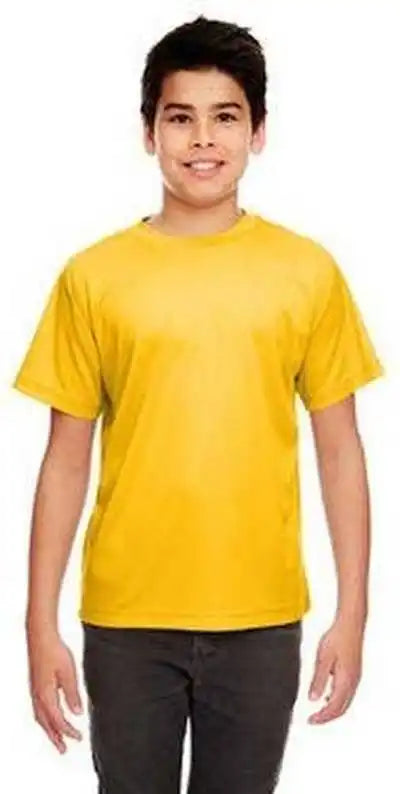 Ultraclub 8420y Youth Cool & Dry Sport Performance Interlockt Shirt Gold