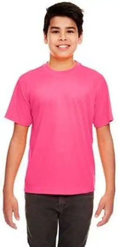 Ultraclub 8420y Youth Cool & Dry Sport Performance Interlockt Shirt Heliconia