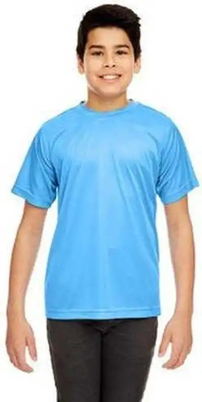 Ultraclub 8420y Youth Cool & Dry Sport Performance Interlockt Shirt Columbia Blue