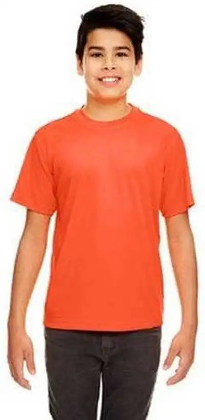Ultraclub 8420y Youth Cool & Dry Sport Performance Interlockt Shirt Orange