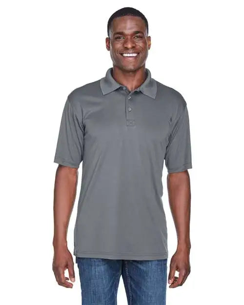 Ultraclub 8425 Men’s Cool & Dry Sport Performance Interlock Polo - Charcoal