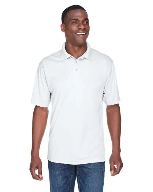 Ultraclub 8425 Men’s Cool & Dry Sport Performance Interlock Polo - White - s