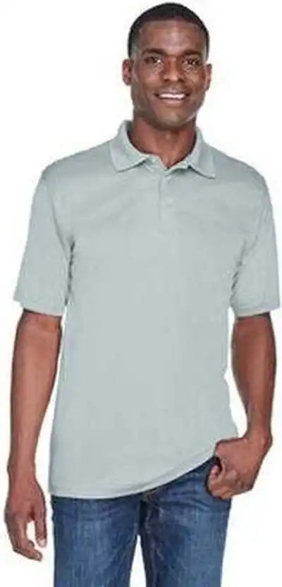 Ultraclub 8425 Men’s Cool & Dry Sport Performanceinterlock Polo - Gray