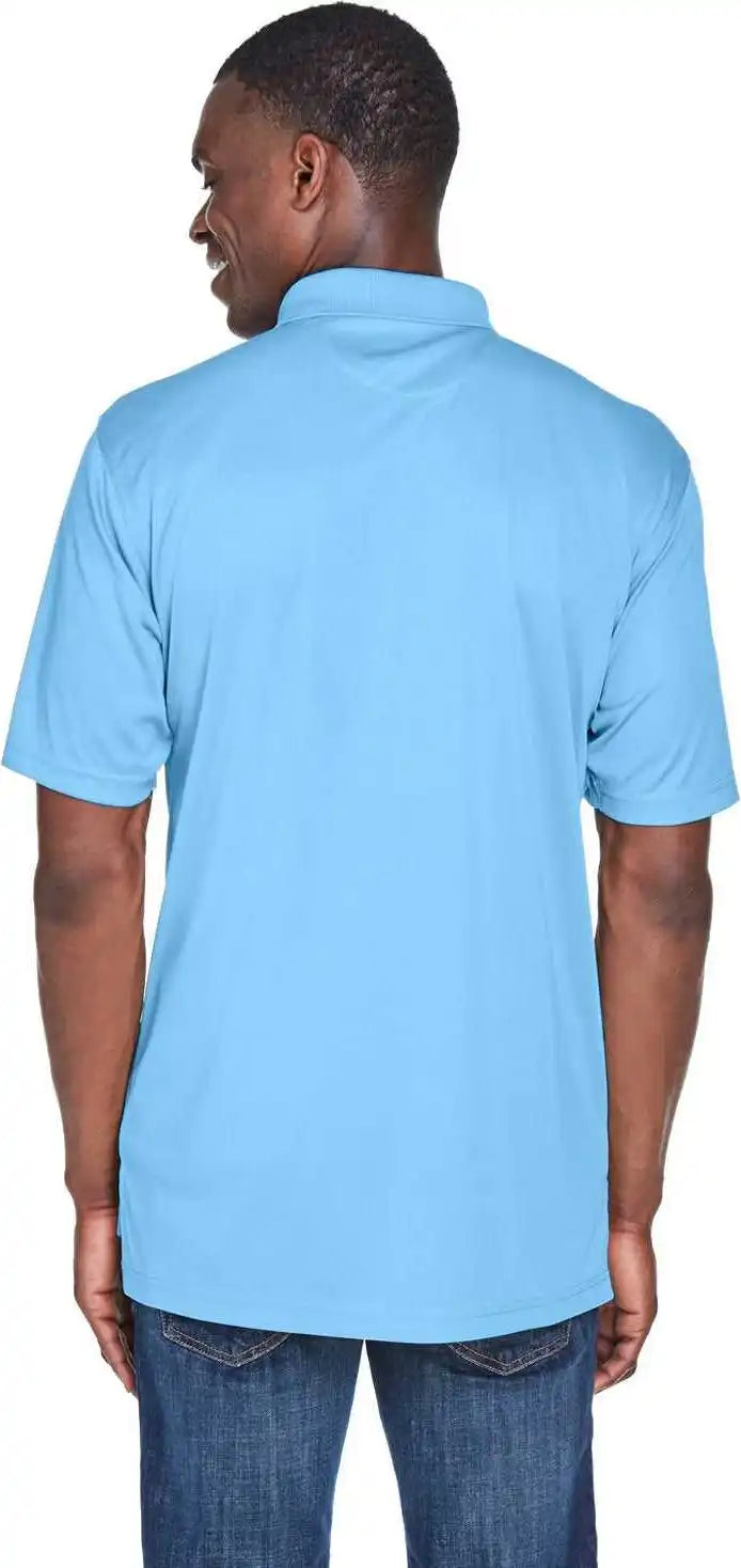 Ultraclub 8425 Men’s Cool &amp; Dry Sport Performanceinterlock Polo Columbia Blue