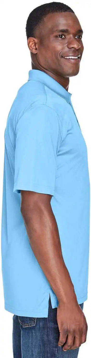 Ultraclub 8425 Men’s Cool & Dry Sport Performanceinterlock Polo - Columbia Blue