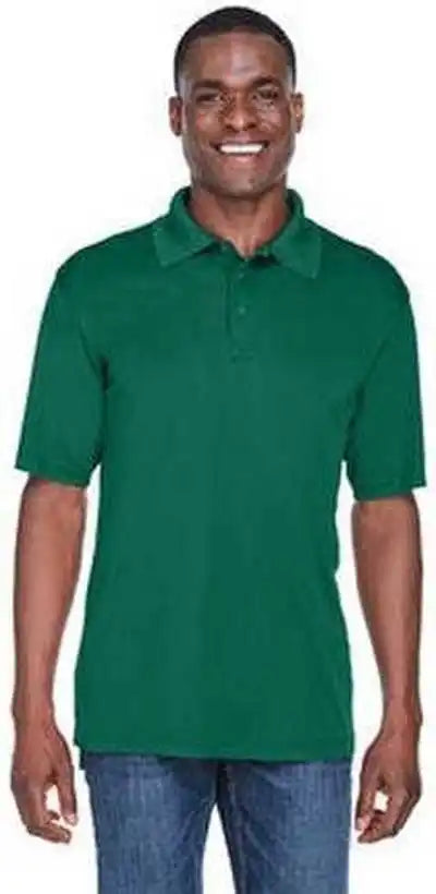 Ultraclub 8425 Men’s Cool &amp; Dry Sport Performanceinterlock Polo Forest Green