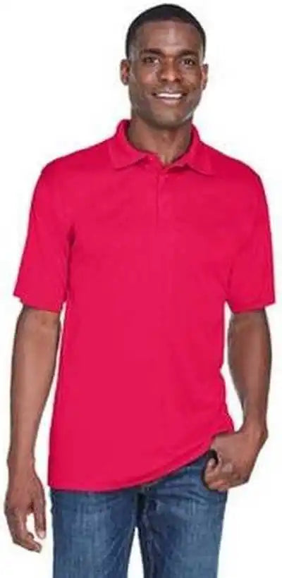 Ultraclub 8425 Men’s Cool & Dry Sport Performanceinterlock Polo - Red
