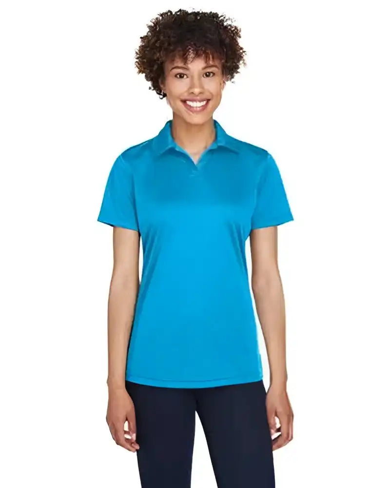 Ultraclub 8425l Ladies’ Cool & Dry Sport Performance Interlock Polo Sapphire