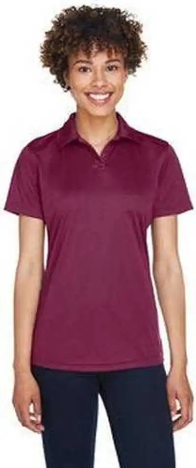 Ultraclub 8425l Ladies’ Cool &amp; Dry Sport Performance Interlock Polo - Maroon