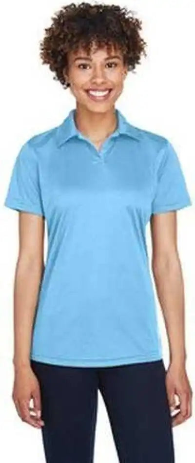 Ultraclub 8425l Ladies’ Cool &amp; Dry Sport Performance Interlock Polo - Columbia Blue