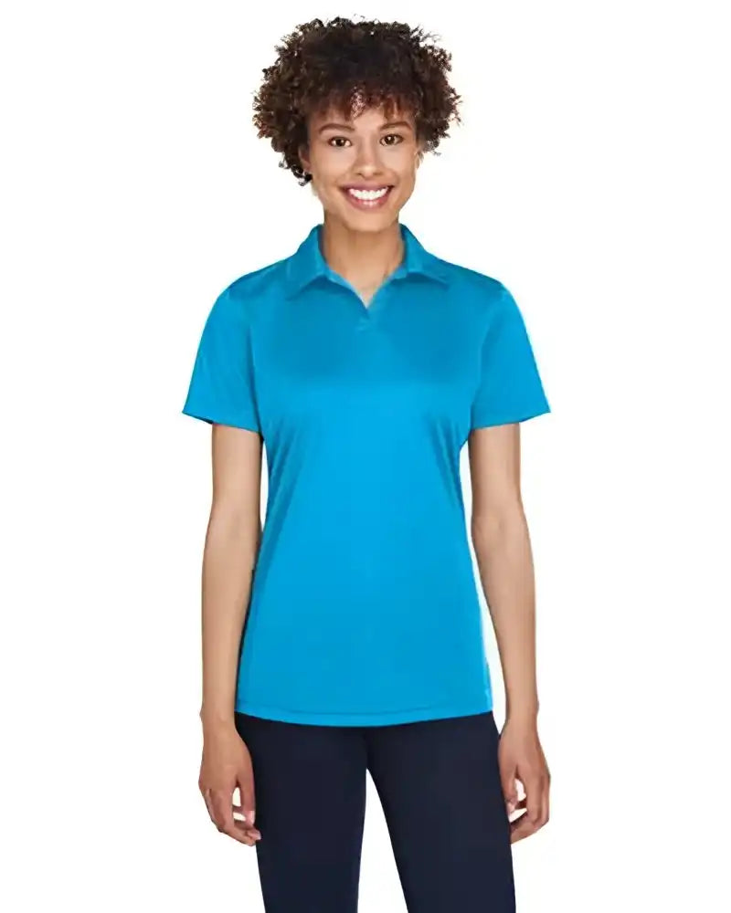 Ultraclub 8425l Ladies’ Cool & Dry Sport Performance Interlock Polo Sapphire