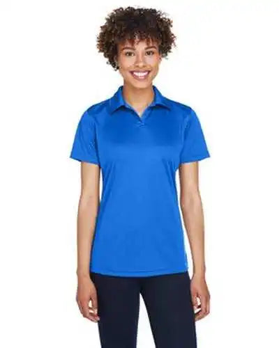 Ultraclub 8425l Ladies’ Cool &amp; Dry Sport Performance Interlock Polo Royal