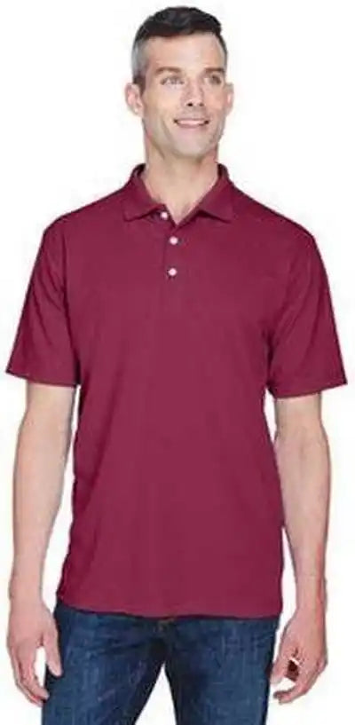 Ultraclub 8445 Men’s Cool &amp; Dry Stain-release Performance Polo - Maroon