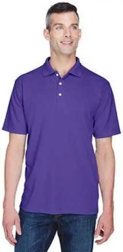 Ultraclub 8445 Men’s Cool &amp; Dry Stain Release Performance Polo Purple