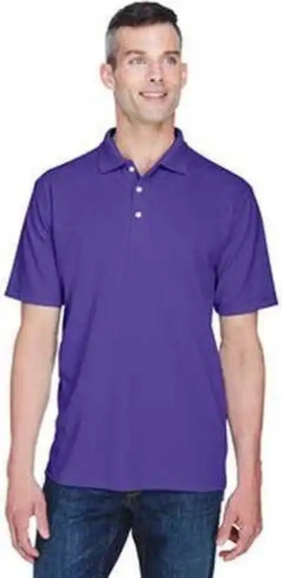 Ultraclub 8445 Men’s Cool &amp; Dry Stain Release Performance Polo Purple