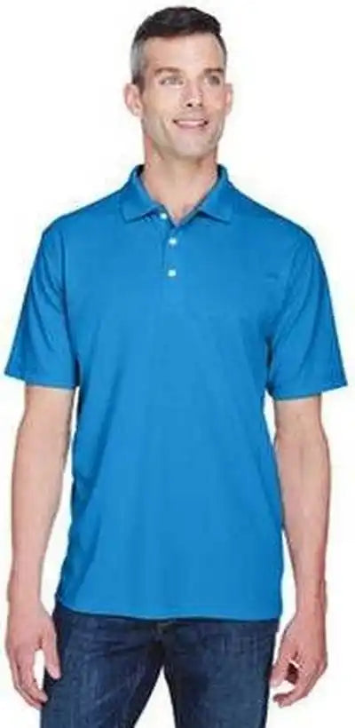 Ultraclub 8445 Men’s Cool &amp; Dry Stain Release Performance Polo Pacific Blue