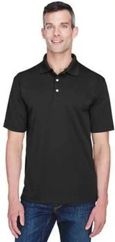 Ultraclub 8445 Men’s Cool &amp; Dry Stain-release Performance Polo - Black