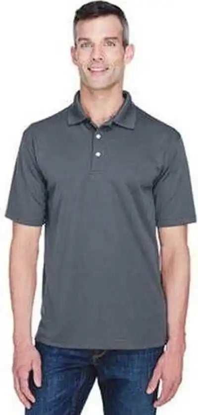 Ultraclub 8445 Men’s Cool &amp; Dry Stain-release Performance Polo - Charcoal