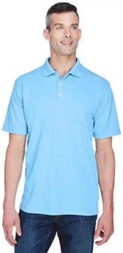 Ultraclub 8445 Men’s Cool &amp; Dry Stain-release Performance Polo - Columbia Blue