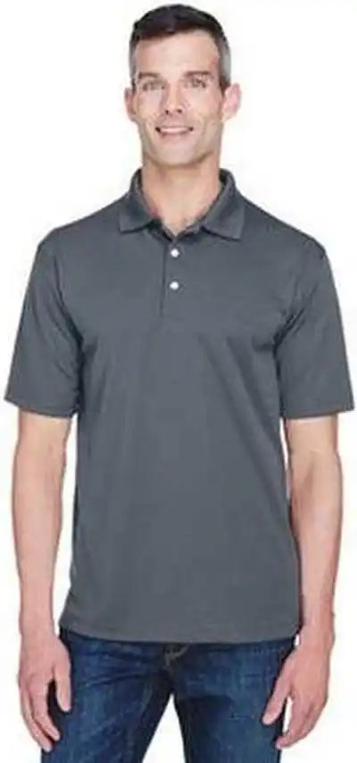 Ultraclub 8445 Men’s Cool &amp; Dry Stain-release Performance Polo - Charcoal
