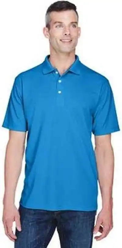 Ultraclub 8445 Men’s Cool &amp; Dry Stain Release Performance Polo Pacific Blue