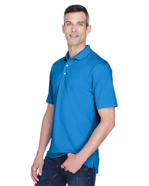 Ultraclub 8445 Men’s Cool &amp; Dry Stain-release Performance Polo - Pacific Blue