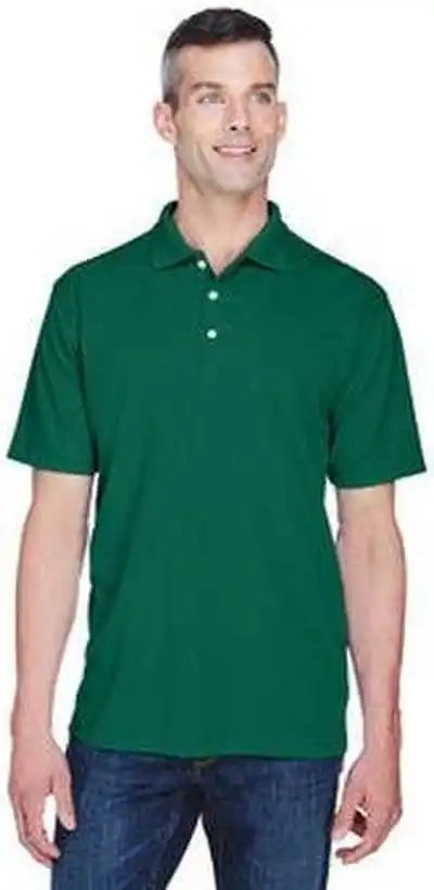 Ultraclub 8445 Men’s Cool &amp; Dry Stain Release Performance Polo Forest Green