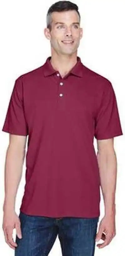 Ultraclub 8445 Men’s Cool &amp; Dry Stain-release Performance Polo - Maroon