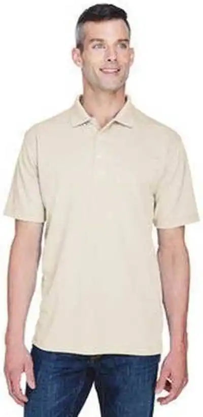 Ultraclub 8445 Men’s Cool & Dry Stain-release Performance Polo - Stone
