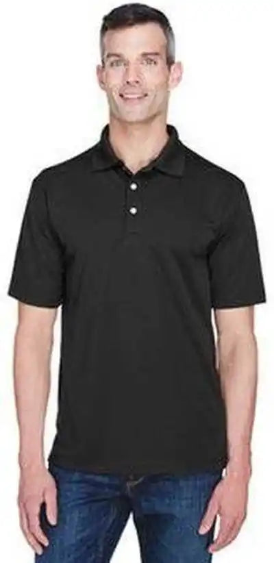 Ultraclub 8445 Men’s Cool &amp; Dry Stain-release Performance Polo - Black