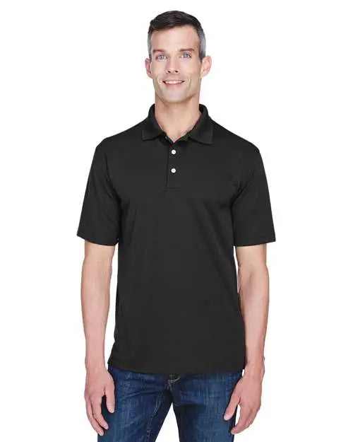 Ultraclub 8445 Men’s Cool & Dry Stain-release Performance Polo - Black