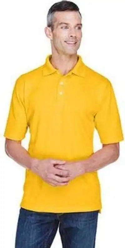 Ultraclub 8445 Men’s Cool &amp; Dry Stain Release Performance Polo Gold