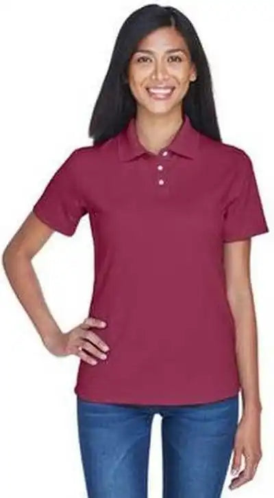 Ultraclub 8445l Ladies’ Cool &amp; Dry Stain-release Performance Polo - Maroon