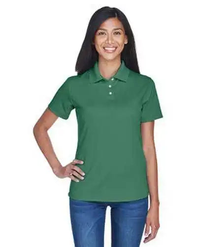Ultraclub 8445l Ladies’ Cool &amp; Dry Stain-release Performance Polo - Forest Green