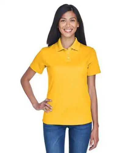 Ultraclub 8445l Ladies’ Cool &amp; Dry Stain-release Performance Polo - Gold
