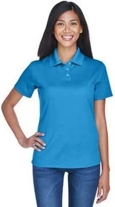 Ultraclub 8445l Ladies’ Cool &amp; Dry Stain Release Performance Polo Pacific Blue