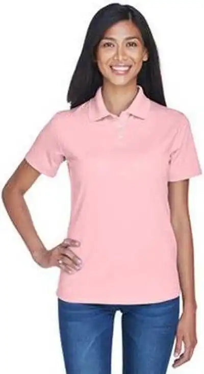 Ultraclub 8445l Ladies’ Cool &amp; Dry Stain Release Performance Polo Pink
